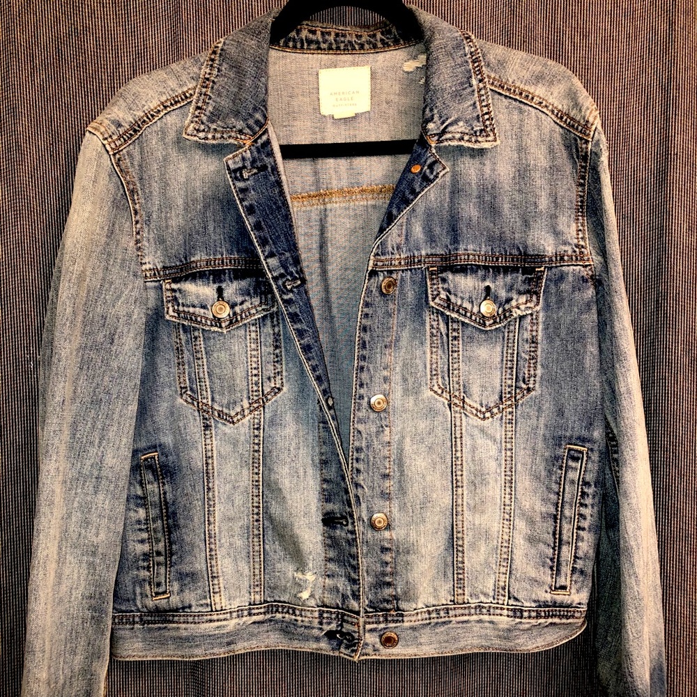 American Eagle Distressed Denim Jacket